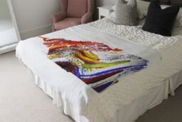 Benjamin Tate Design Swirly Ben Blanket in Natural - Size: 120 cm x 150 cm - thumbnail 3