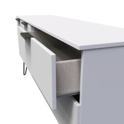 Ready Assembled 2 U Fuji 2 Drawer 2 Door Wide Sideboard (Ready Assembled) in Mid Grey - thumbnail 5