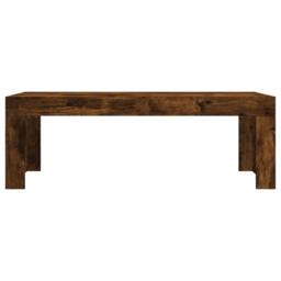 Berkfield Home Coffee Table Smoked Oak 102x50x36 cm Engineered Wood in Brown - Size: 102 x 50 x 36 cm - thumbnail 4