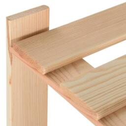 Berkfield Home Durable 3-Tier Storage Rack 60x28.5x90 cm Solid Pinewood in Natural - thumbnail 5