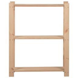 Berkfield Home Durable 3-Tier Storage Rack 60x28.5x90 cm Solid Pinewood in Natural - thumbnail 3