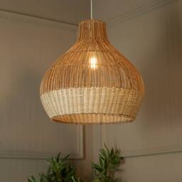 Lighting Collection RATTAN EASY FIT SHADE in Natural - thumbnail 1