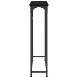 Berkfield Home Console Table Black oak Metal frame, MDF top Compact Durable - thumbnail 6