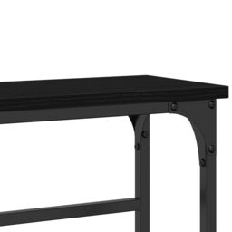 Berkfield Home Console Table Black oak Metal frame, MDF top Compact Durable - thumbnail 8