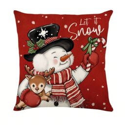 Obasyhig Christmas Print Sofa Pillow Cover in Black - Size: EU Single - thumbnail 1