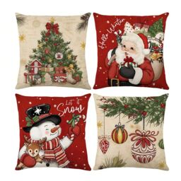 Obasyhig Christmas Print Sofa Pillow Cover in Black - Size: EU Single - thumbnail 2