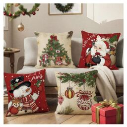 Obasyhig Christmas Print Sofa Pillow Cover in Black - Size: EU Single - thumbnail 3