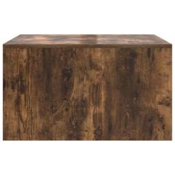 Berkfield Home Decorative Coffee Table with Drawers Smoked Oak 70.5x70x40 cm in Brown - thumbnail 7