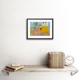 "Artery8 Wall Art Print Van Gogh The Bedroom Framed in Black - Size: W7"" x H9""" - thumbnail 2