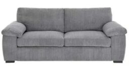 SquareBoxx Capri Jumbo Cord Sofa, 3+2 in Grey - thumbnail 2
