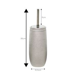 Showerdrape Pzazz Silver Diamante Toilet Brush & Holder - thumbnail 2