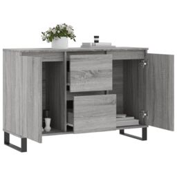 Berkfield Home Sideboard Grey Sonoma 104x35x70 cm Engineered Wood - Size: 104 x 35 x 70 cm - thumbnail 4