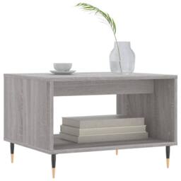 Berkfield Home Decorative Coffee Table Grey Sonoma 60x50x40 cm Engineered Wood - Size: 60 x 50 x 40 cm - thumbnail 1