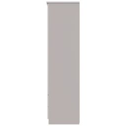 Ready Assembled 2 U Holborn Tall Triple 2 Drawer Mirror + Drawer Wardrobe (Ready Assembled) in Taupe - thumbnail 2