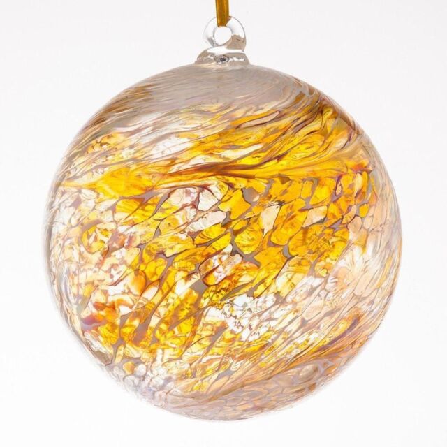 Sienna Glass Engagement Gift Friendship Ball Pastel Gold - image 1