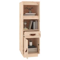 Berkfield Home Highboard 34x40x108, 5 cm Solid Wood Pine in Light Tan - thumbnail 4
