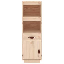 Berkfield Home Highboard 34x40x108, 5 cm Solid Wood Pine in Light Tan - thumbnail 5