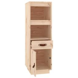 Berkfield Home Highboard 34x40x108, 5 cm Solid Wood Pine in Light Tan - thumbnail 6