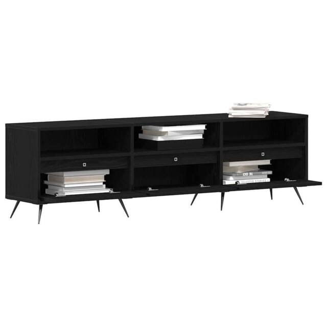 Berkfield Home TV Cabinet Black 150x30x44, 5 cm Engineered Wood - image 1