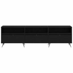 Berkfield Home TV Cabinet Black 150x30x44, 5 cm Engineered Wood - thumbnail 6