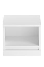Garden Sanctuary Wooden Nightstand Bedside Table with Drawer in White - thumbnail 8