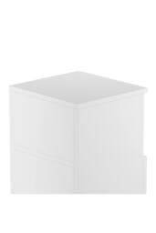 Garden Sanctuary Wooden Nightstand Bedside Table with Drawer in White - thumbnail 7