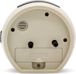 Acctim Grace Non-Ticking Sweep Analogue Bedroom Alarm Clock in Taupe - thumbnail 5