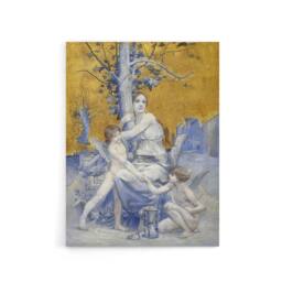 "Artery8 Luc Olivier Merson Eternity The Allegory of Time Canvas Wall Art Print in Gold - Size: W12"" x H16""" - thumbnail 1