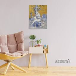 "Artery8 Luc Olivier Merson Eternity The Allegory of Time Canvas Wall Art Print in Gold - Size: W12"" x H16""" - thumbnail 3