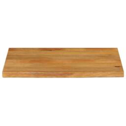 Berkfield Home Table Top Live Edge 80x60x3.8 cm Solid Wood Mango in Brown - thumbnail 1