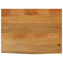 Berkfield Home Table Top Live Edge 80x60x3.8 cm Solid Wood Mango in Brown - thumbnail 2