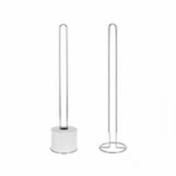 Havendro Freestanding Toilet Holder Paper Tissue Chrome Storage Stand in Silver - thumbnail 3