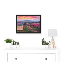 Artery8 Spencer Gore The Icknield Way Landscape Painting Artwork Framed Wall Art Print A4 in Black - thumbnail 2