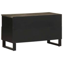 Berkfield Home TV Cabinet Black 80x33x46 cm Solid Wood Mango - Size: 80 x 33 x 46 cm - thumbnail 5