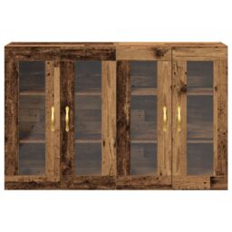 Berkfield Home Wall Mounted Cabinet Set of 2 Brown Solid wood 139 x 34 x 90 cm - thumbnail 6