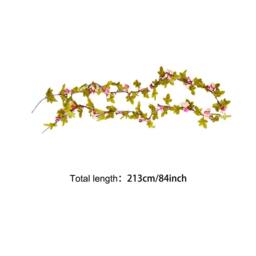 Garden Sanctuary 7FT Light Pink Artificial Rose Vine Hanging Flower Garland - thumbnail 3