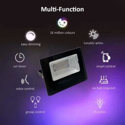 ENER-J WiFi Smart RGB+W+WW 16W LED Floodlight in ENERJSMART APP in White - thumbnail 5