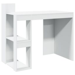 Berkfield Home Office Desk White 103.5x56.5x94 cm Engineered Wood - thumbnail 2