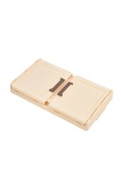 Living and Home Foldable 3-Tier Rolling Storage Cabinet with Magnetic Doors in Cream - thumbnail 7