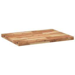 Berkfield Home Bathroom Vanity Top Oil Finished 100x60x4 cm Solid Wood Acacia in Brown - Size: 100 x 60 x 4 cm - thumbnail 6