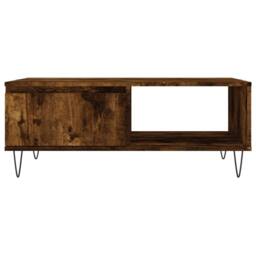 Berkfield Home Decorative Coffee Table Smoked Oak 90x60x35 cm Engineered Wood in Brown - Size: 90 x 60 x 35 cm - thumbnail 5