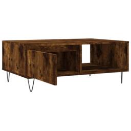 Berkfield Home Decorative Coffee Table Smoked Oak 90x60x35 cm Engineered Wood in Brown - Size: 90 x 60 x 35 cm - thumbnail 6