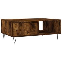 Berkfield Home Decorative Coffee Table Smoked Oak 90x60x35 cm Engineered Wood in Brown - Size: 90 x 60 x 35 cm - thumbnail 3