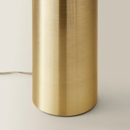 ValueLights Lexy Beige & Metallic Gold Shade with Gold Dimmable Touch Table Lamp & LED Bulb - thumbnail 4