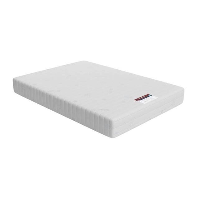 Rest Relax Visco Therapy 19cm Premier Memory Sprung Mattress Balanced Comfort in White - Size: Single - image 1