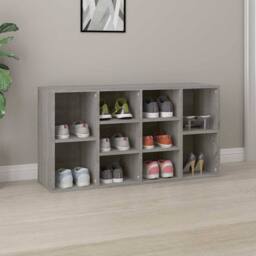 Berkfield Home Shoe Bench Grey Sonoma 103x30x54.5 cm Engineered Wood - thumbnail 2