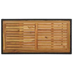 Berkfield Home Durable Bar Table with Storage Rack Black 120x60x110 cm Poly Rattan - Size: 120 x 60 x 110 cm - thumbnail 5
