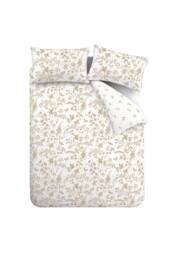Bianca Thea Floral 200 Thread Count Cotton Reversible Duvet Cover Set in Natural - Size: Single - thumbnail 5