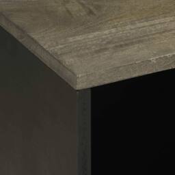 Berkfield Home TV Cabinet Black 80x33x46 cm Solid Wood Mango - Size: 80 x 33 x 46 cm - thumbnail 7