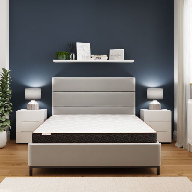 GFW SleepyCastle Rolled Bonnell Spring High Quality Durable Mattress In A Box - Size: Double - image 1